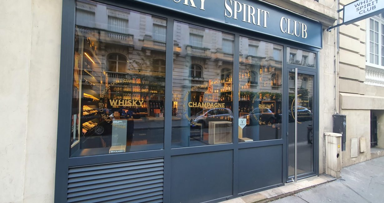 Vitrophanie Whisky Spirit Club - Paris